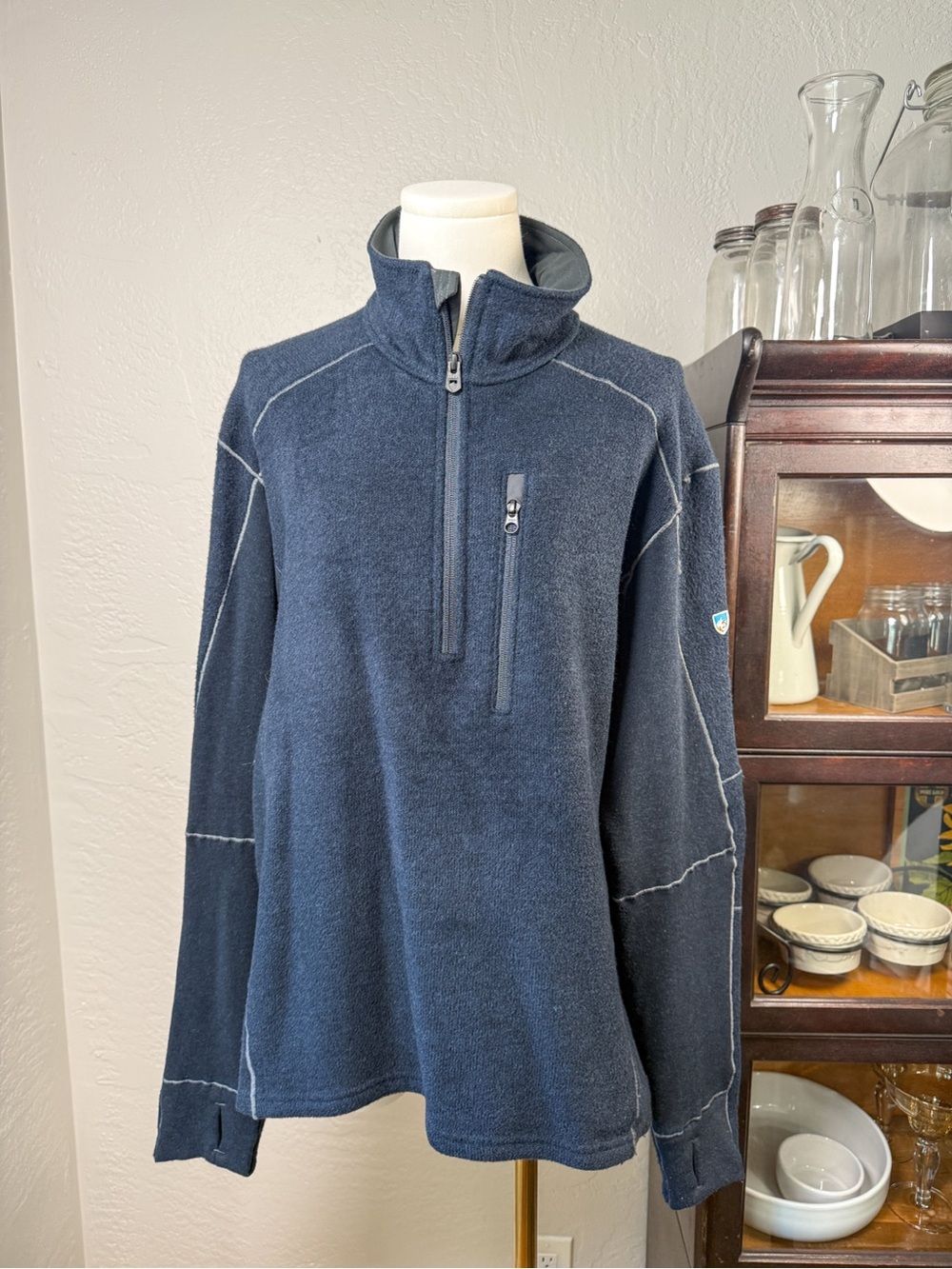 KÜHL “Born in the Mountains” 1/4 Zip Fleece Pullover Navy Size XL
